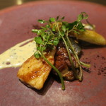 sincere - 鹿児島県産の筍と田芹 鰯 フォアグラ たらの芽のベニエ2