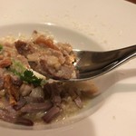 foujita - 蕎麦米のﾘｿﾞｯﾄ：ﾄｯﾋﾟﾝｸﾞ投入