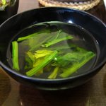 茶寮 さいばし - 菜の花とトロロコンブのスープ
