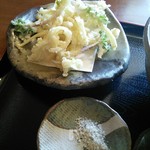 そば哲 - 浜防風の天ぷら　期間限定メニュー