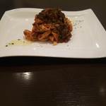 an umbrella - 北海道産エゾ鹿と筍のボロネーズ・パスタ・タリアテッレ