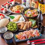 "Kinu Course" with 8 dishes including special Hot Pot hotpot and colorful fresh fish carpaccio, 2 hours all-you-can-drink included 3980 yen ⇒ 2980 yen