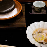 祇園もりわき - ２種の貝焼き：アワビと蛤