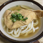 讃岐うどん がもう - かけうどん 小（あつあつ／150円）+ あげ（100円） 2017.3