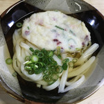 讃岐うどん がもう - ひやひや 小（150円）+ 蛸と葱の丸天（100円） 2017.3