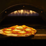 Stone oven baked pizza
