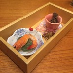 Gyuutan Shabushabu To Nikunigiri Genzu - 前菜3種盛り