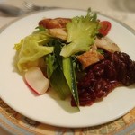 雲ノ平 - ★宮崎鶏の燻製と有機野菜のサラダ