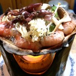 山海川料理 なるせ - いしるの貝焼き