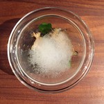 エニェ - アワビとクレソン アワビの出汁の泡