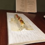 エニェ - ホワイトアスパラガスのアルデンテとトシノ 柑橘ソース