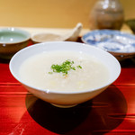 銀座 しのはら - たけのこご飯と蛤出汁の雑炊