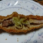 藤田精肉店 - ネギマカツ断面