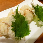 手打そば わたる - ホンビノスの天ぷら