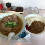 Dosanko - 塩ラーメンを塩チャーシューに変更、セットのカレー‼︎