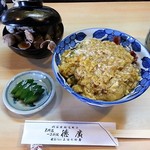 徳廣 - 天丼アサリの味噌汁付　1600円