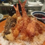 串天ぷら　段々屋 - 別の日の天丼。竹の子は少し小さめ