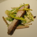 オルグイユ - 伊東金目鯛　京水菜、カラマンシーとウイスキーのソース