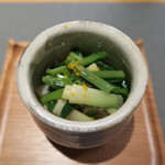 寛幸 - 29年3月　帆立と庄内浅葱のお浸し