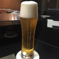鉄板焼 銀明翠 - 生ビール