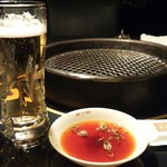 食道園 - 先ずは生ビール 550円で乾杯