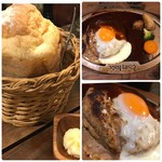 Restaurant Chez Noix - 一番大きいハンバーグとパン♪