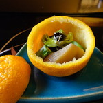 つる幸 - フグの白子田楽とフカヒレの下には蕗味噌が