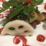 銀座 しのはら - [焼き物]
      鼈、蓮根酢