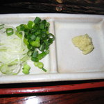 手打そば 中原 かしわ - 薬味