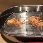 てんぷら 深町 - 海老の頭からスタート