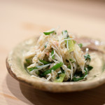 うを徳 - 2017.3 オホーツク毛蟹 セリとカニミソ和え