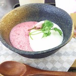 紫波サービスエリア 下り レストラン - 桜の苺のチーズムース