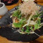 炭火串焼 初代バッジョ - (週替り)きつね納豆焼きの春野菜添え
