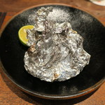 鳥茂 - ジャンボ椎茸のホイル焼き 酢橘で1