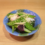 目利きの銀次 - タコと緑野菜の生姜風マリネ