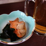 うなぎ割烹山田 - ビールのお通し！