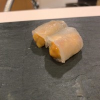 鮨 まつもと - 平目の海胆巻き
