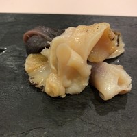 鮨 まつもと - 貝のお刺身 つぶ貝 北寄貝 鮑