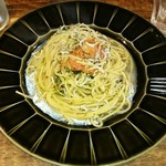 オチアイ ショクドウ - シラスとフレッシュトマト  磯のりのスパゲティハーフ