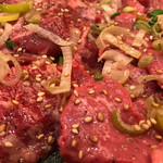 焼肉 大喜 - 厚切りハラミと上ロースアップ