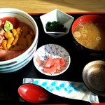 女川海の膳ニューこのり - 三色丼(うに)