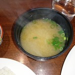 かつ平 - 豆腐＋お味噌汁：チーズかつ定食