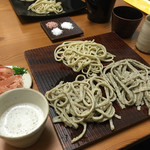 佐野蕎麦 - 三種盛り~塩出汁付~大盛d(￣、 ￣)￥1800円.｡.:*☆