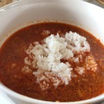 CAFE DE MOMO - うどんを食べた後にご飯投入