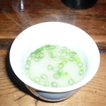 かわ屋 白金店 - 〆のスープが博多らしいですね。