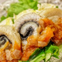 入谷鬼子母神門前のだや - うなぎハムとクリームチーズの酒盗和え