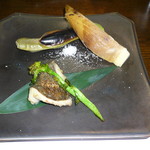 桐壺 - 空豆、筍、城御坂なの焼き物