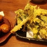 居酒屋ビッグ - 5種の山菜天ぷら