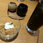 Itarian Ando Bisutoro Ebara Machi Bisutoron - ランチのデザートとアイスコーヒー