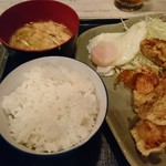 お銀 - とり天定食(650円)